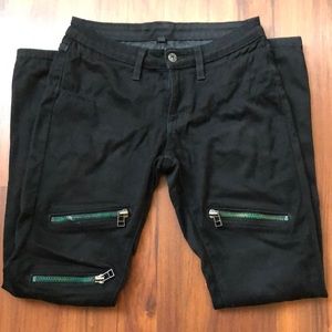 carmar black jeans w zippers